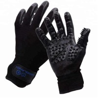 PRI In Stock Black Grooming Glove Pet Hair Remover Dog Cat Horse Grooming Set Pet Grooming Gloves