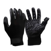 HANDLANDY In Stock Black Grooming Glove Pet Hair Remover Dog Cat Horse Grooming Set Pet Grooming Glove