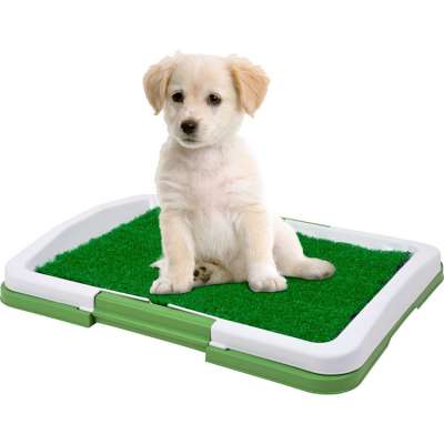 Pet Dog Toilet Urinary Trainer Grass Mat Potty Pad Indoor House Litter Tray Restroom For Pets