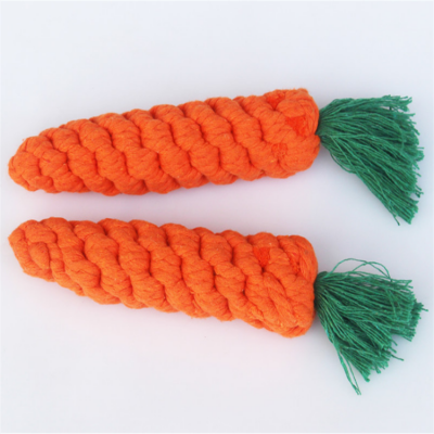 Hot Sale Cartoon Cute Carrot Shape Knot Pet Toy Dog Chewing Teeth Toy