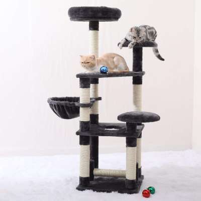 Plush Cloth Friend Frame Pet Toy Wall Cat Climbing Frame Large Wood Cat Tree House