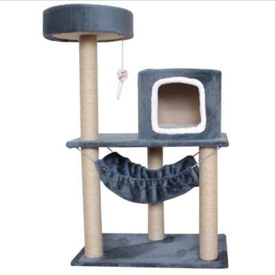 Wholesale Delux Nature Sisal Scratcher Cat Tree with Hammock