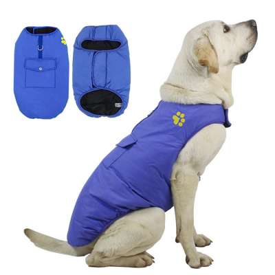 CHENG YI Autumn and winter pet clothes plus cotton thick waterproof vest large and medium-sized dog warm pet clothing spot