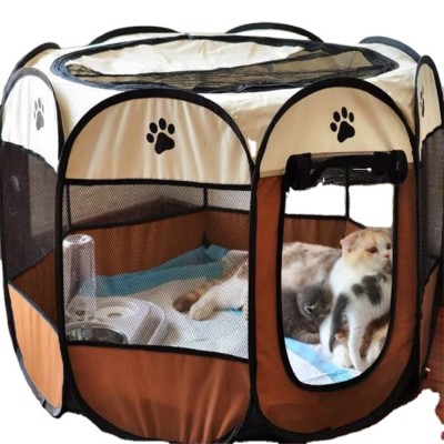 CHENG YI Dog Tent Houses Foldable Indoor Puppy Cats Pet Cage Octagon Fence Portable Outdoor Kennels