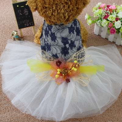 Pet Dog Clothes Summer Princess Dog Dress Pastoral Floral Dress