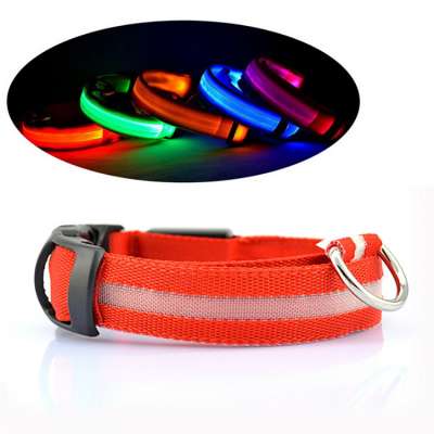 wholesale custom glow private label dog collars buckle pet products dog led light dog collar