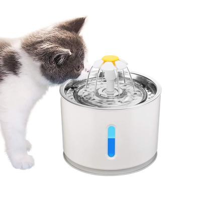 CHENG YI 2.4L Automatic Pet Cat Water Fountain with LED Electric Dog Cat Pet Mute Drinker Feeder Bowl Pet Drinking Fountain