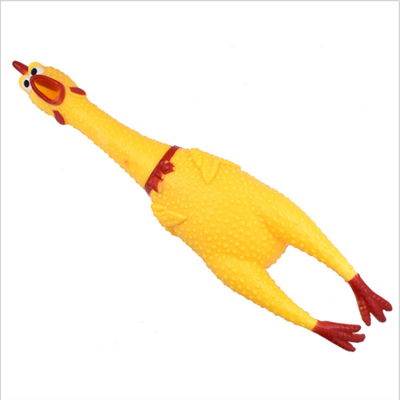 Hot Sale 17CM Rubber Screaming Chicken Pet Dog Toy Puppy Chew Squeak Venting Toys